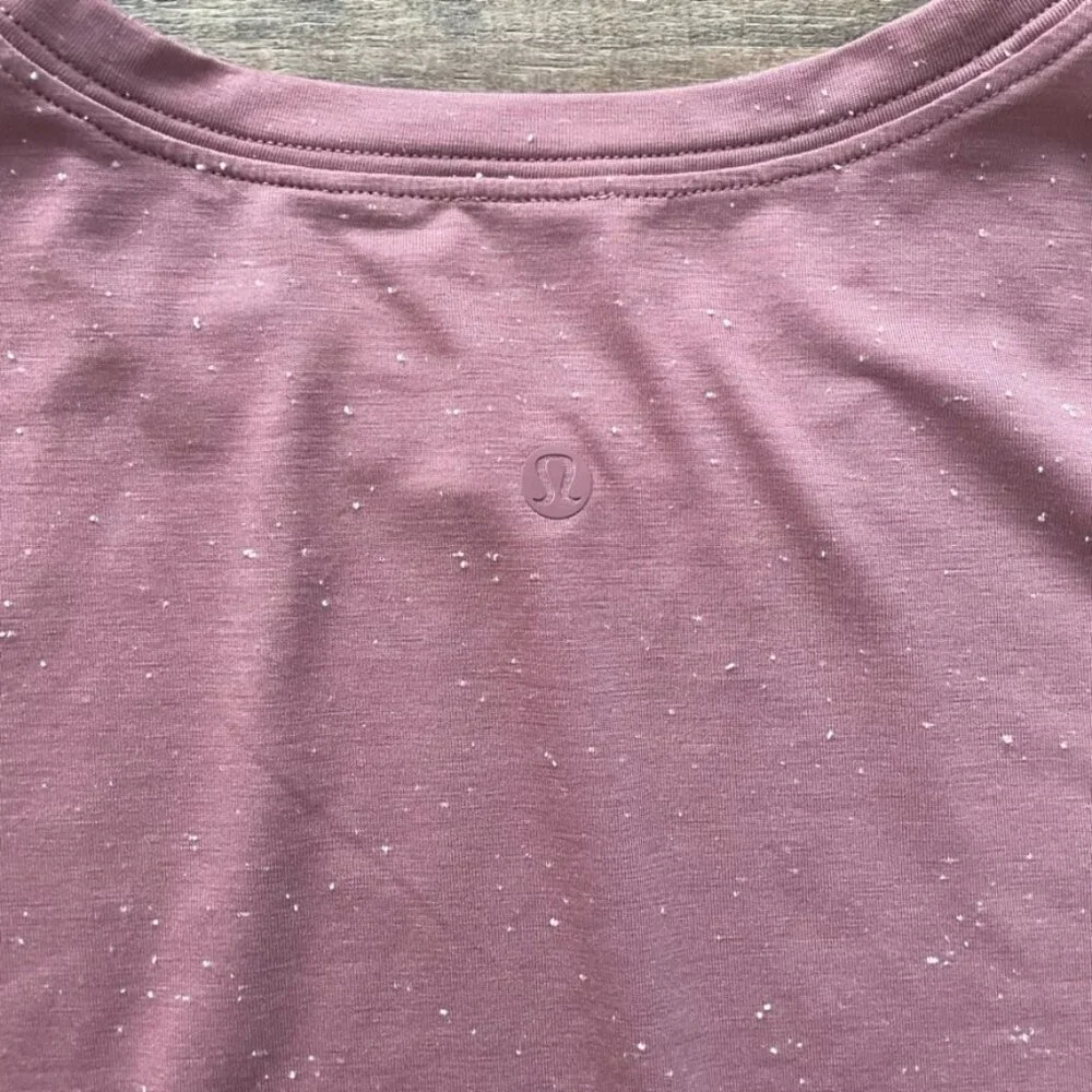 Lululemon Mauve Pink Speckled‎ Short Sleeve Tee Soft Stretch Top
